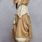 POL French floral terry gauze print patch trim hoodie