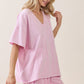 MineralWash VNECK everyday Tshirt HT4166