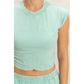 Rolled Sleeve Wrap-Front Crop Top And Jogger Set