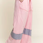 J. HER Mineral Washed Denim patched Wide Leg Pants