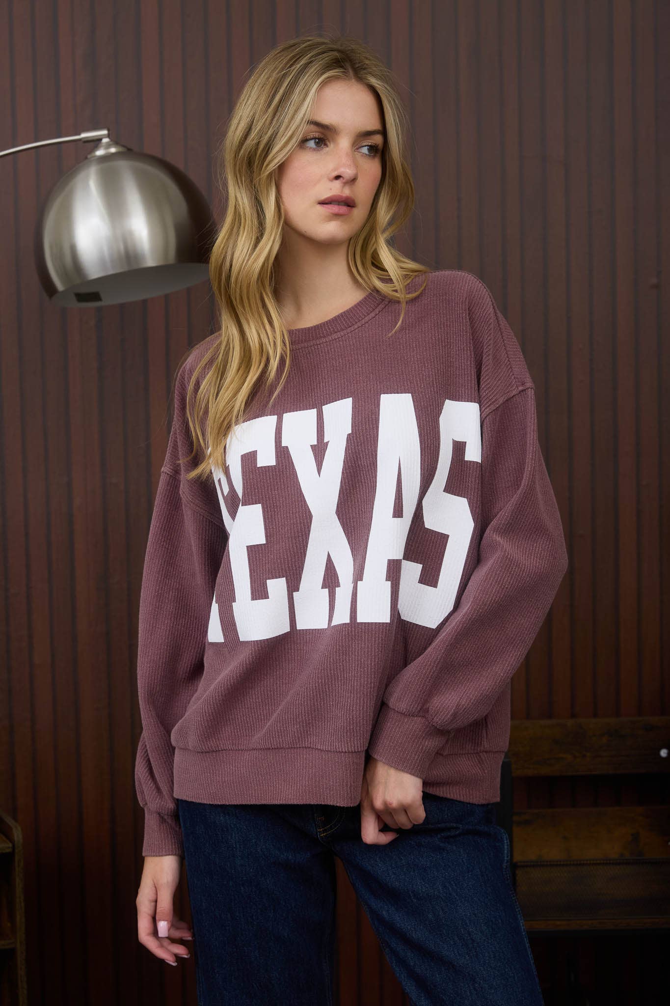 J.O.A TEXAS LONG SLEEVE KNIT TOP