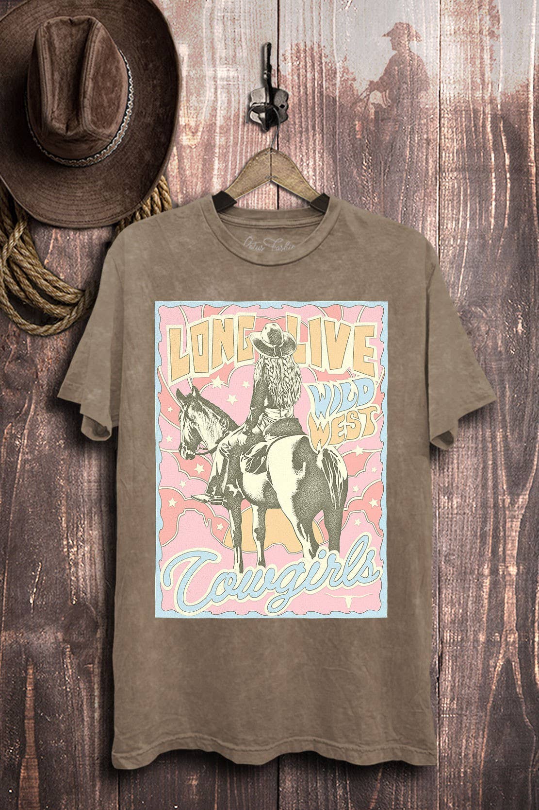 Lotus Long Live Cowgirls Graphic Top