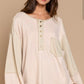 Tracy waffle Knit sweater Top