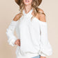 White V Neck Sweater