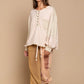 Tracy waffle Knit sweater Top