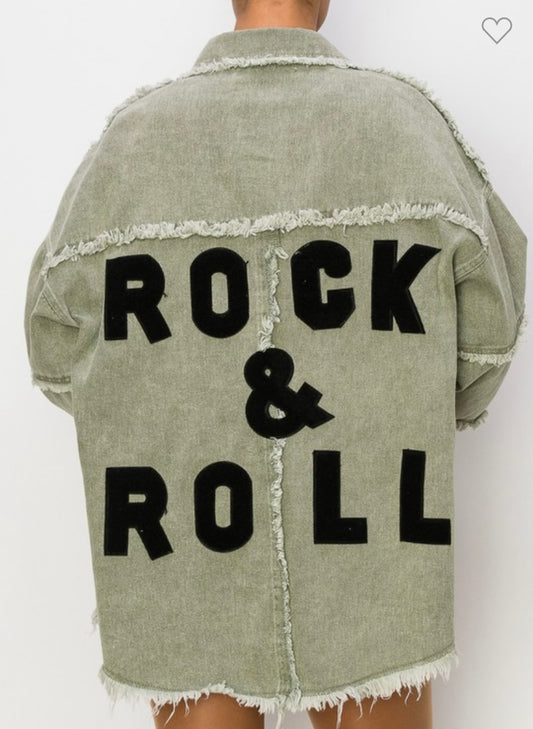 Olive Rock & Roll Shacket