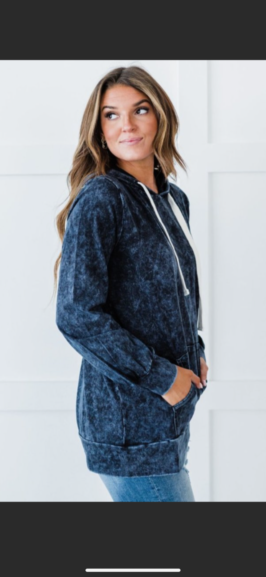 Mineral Washed Charcoal hoodie