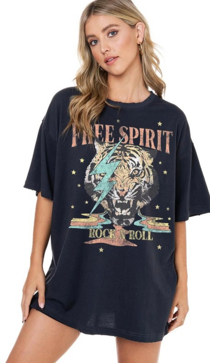 Free Spirit Tiger Graphic Tee